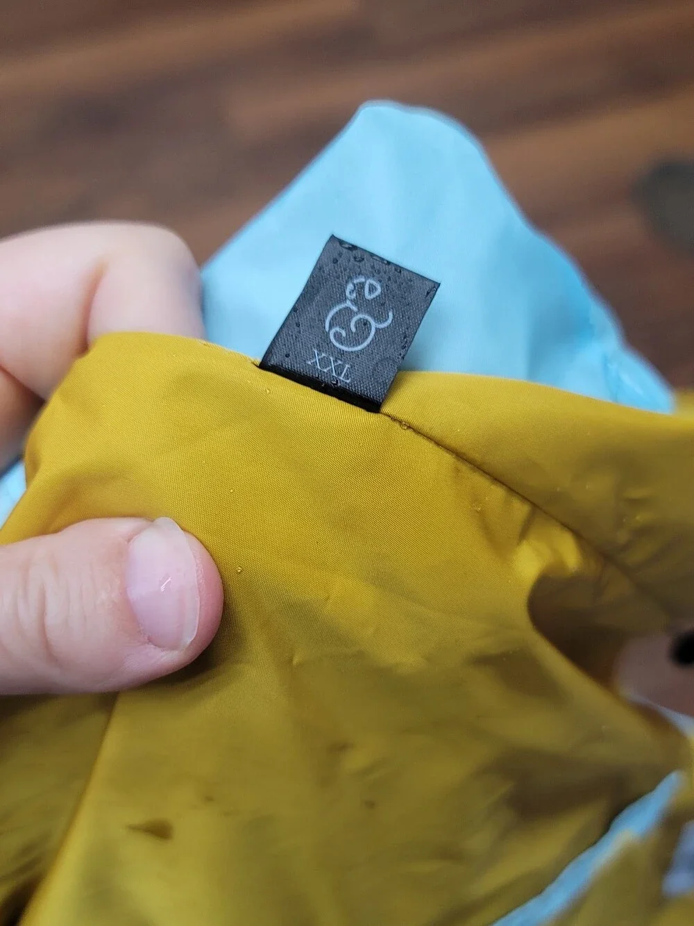 Lucy And Co Reversible Lucky Duck Dog Rain Jacket Zip Coat Sky Blue Yellow Xxl